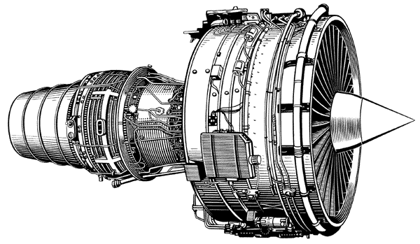 Турбореактивный двухконтурный двигатель Д-18Т.