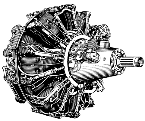 Звездообразный поршневой двигатель воздушного охлаждения АШ-82ФН.