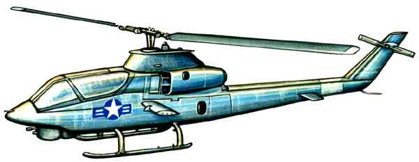 Боевой вертолёт Белл AH‑1 «Хьюи кобра» (США).