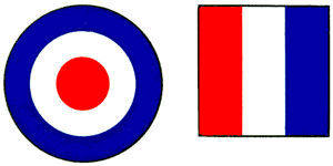 Опознавательные знаки военных самолётов (по состоянию на конец 1980‑х гг.). Великобритания.