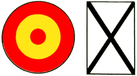 Опознавательные знаки военных самолётов (по состоянию на конец 1980‑х гг.). Испания.