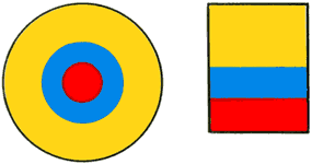 Опознавательные знаки военных самолётов (по состоянию на конец 1980‑х гг.). Эквадор.