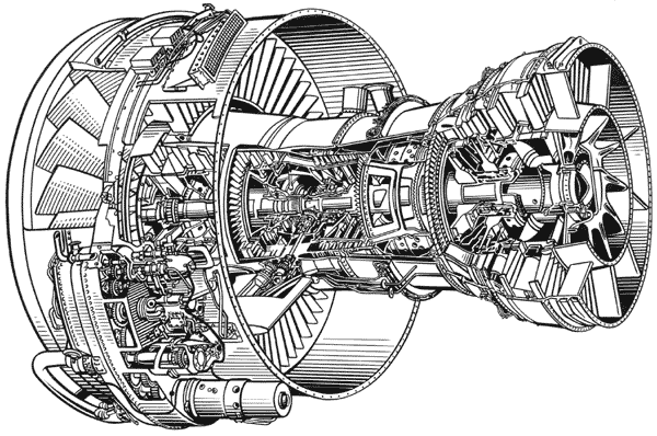 Турбоактивный двухконтурный двигатель RB.211.