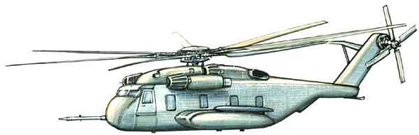 Транспортный вертолёт Сикорский CH‑53E «Супер сталлион» (США).