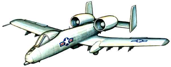Штурмовик Фэрчайлд рипаблик A‑10 «Тандерболт» III (США).