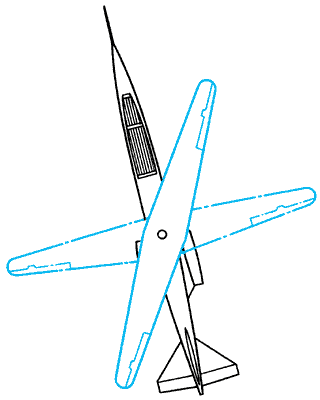Самолёт с антисимметричным крылом.
