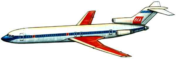 Пассажирский самолёт Боинг 727 (США).