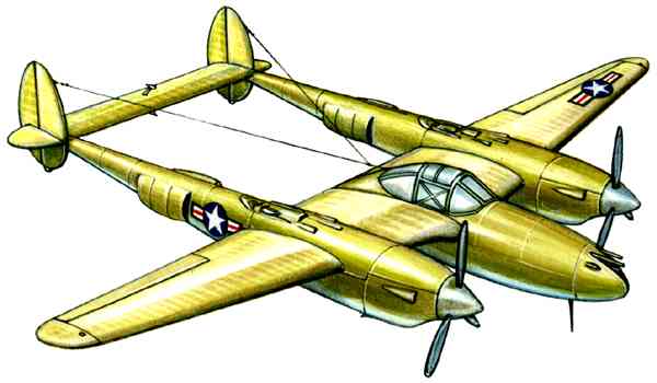 Истребитель Локхид P‑38 «Лайтнинг» (США).