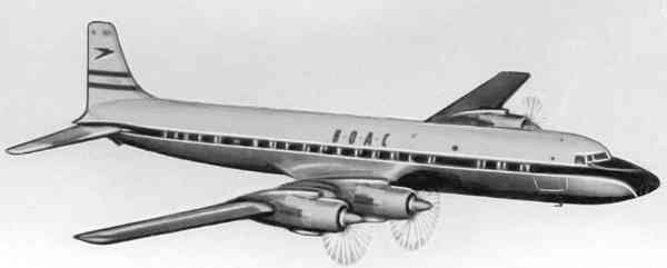 Пассажирский самолёт Дуглас DC-7C.