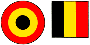 Опознавательные знаки военных самолётов (по состоянию на конец 1980‑х гг.). Бельгия.
