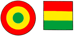 Опознавательные знаки военных самолётов (по состоянию на конец 1980‑х гг.). Боливия.