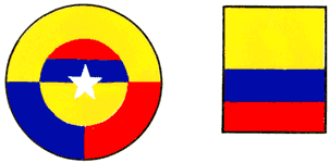 Опознавательные знаки военных самолётов (по состоянию на конец 1980‑х гг.). Колумбия.