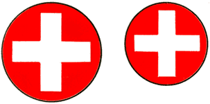 Опознавательные знаки военных самолётов (по состоянию на конец 1980‑х гг.). Швейцария.