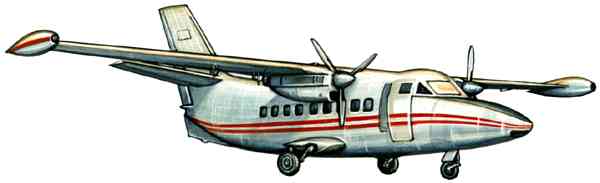 Пассажирский самолёт Лет L‑410 (Чехословакия).