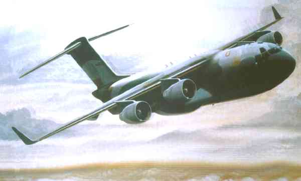 Стратегический военно-транспортный самолёт C-17.