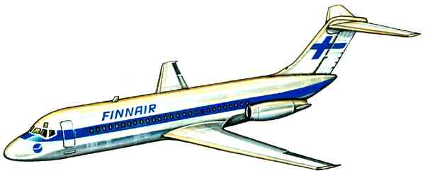 Пассажирский самолёт Макдоннелл-Дуглас DC‑9 (США).