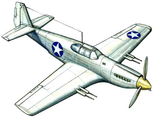 Истребитель Норт Американ P‑51 «Мустанг» (США).