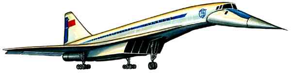 Сверхзвуковой пассажирский самолёт Ту‑144.