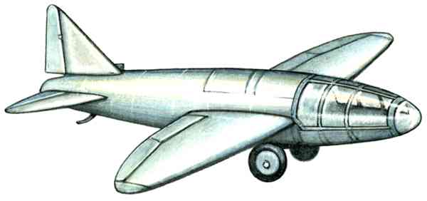Экспериментальный реактивный самолёт He.176 Э. Хейнкеля (Германия).