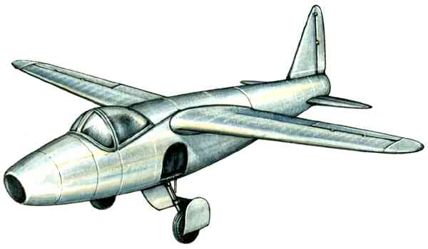 Экспериментальный реактивный самолёт He.178 Э. Хейнкеля (Германия).