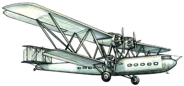 Пассажирский самолёт Хэндли Пейдж H.P.42 (Великобритания).