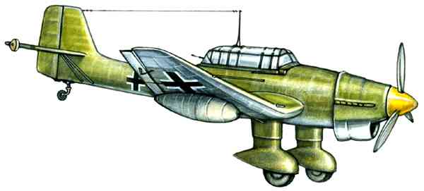 Бомбардировщик Юнкерс Ju87 (Германия).